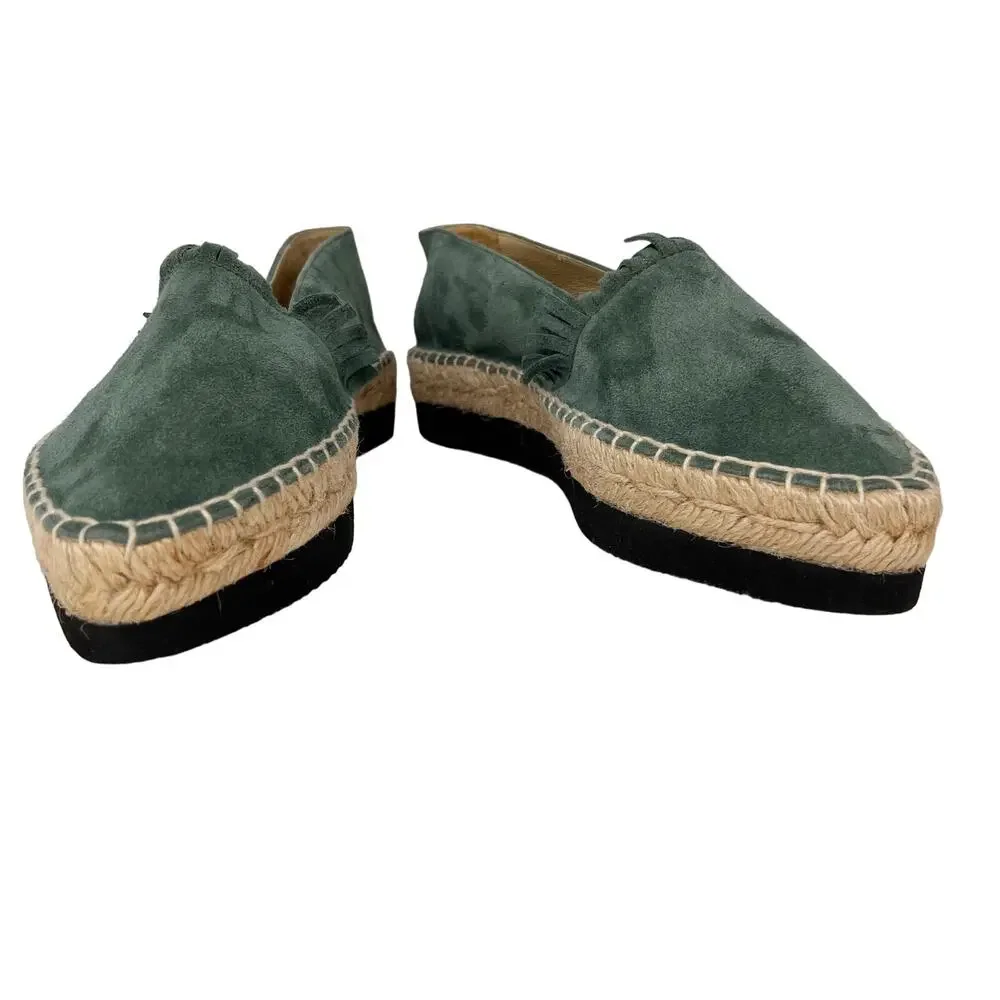 Palomitas by Paloma Barcelo Daniela Espadrilles Green Suede 36 6 Spain